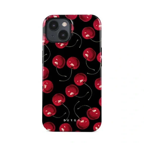 CHERRY PATTERN PHONE CASE — IPHONE 15 - Picture 1 of 5
